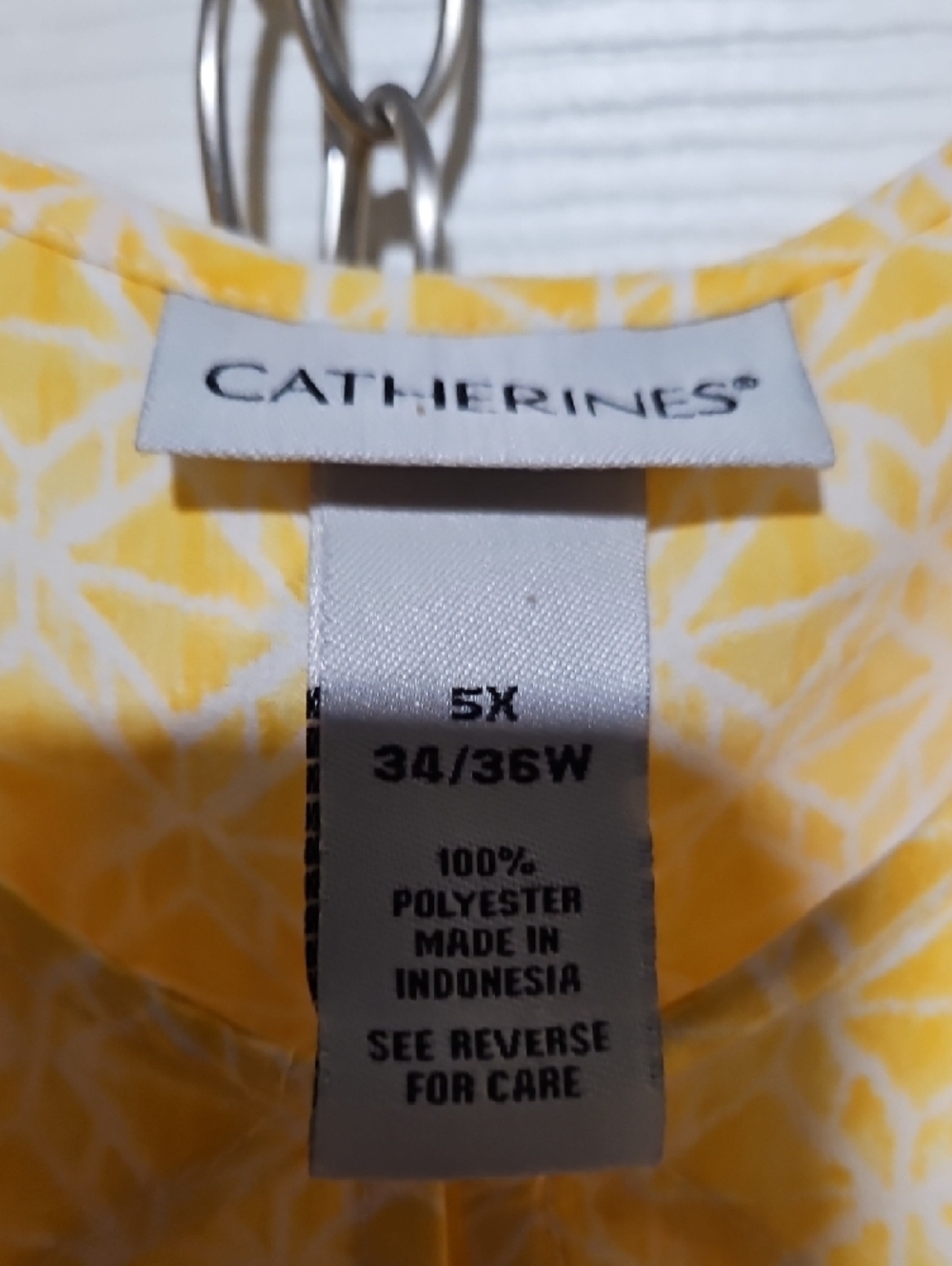 Catherines Yellow Cold-Shoulder Ruffle Blouse - Picture 2 of 6